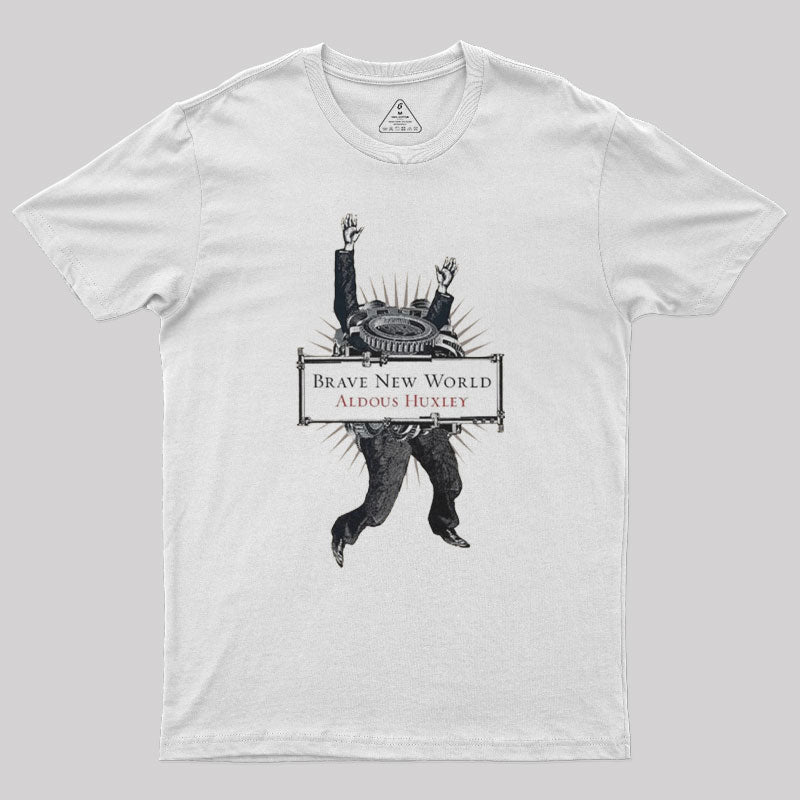 Brave New World Aldous Huxley Book Cover Geek T-Shirt