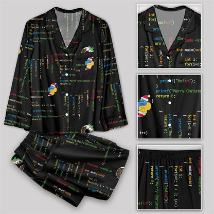 Christmas Computer Code Pajamas Set