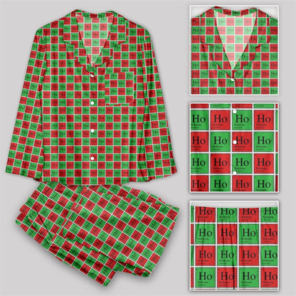 Christmas HO Lattice Pajamas Set