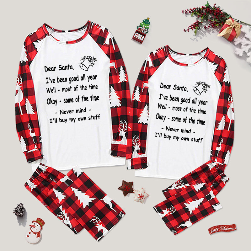 Dear Santa Letter Family Christmas Pajama Sets