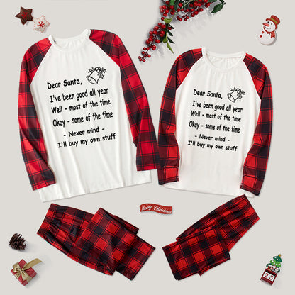 Dear Santa Letter Family Christmas Pajama Sets