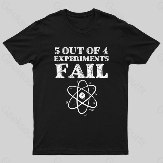 5 Out Of 4 Experiments Fall Geek T-Shirt Black / S