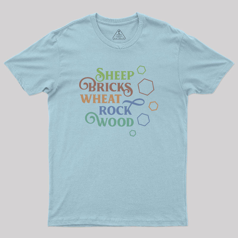 Settlers Resources Minimalist Board Games Geek T-Shirt