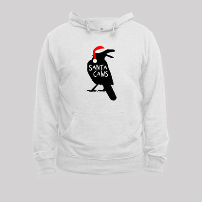 Funny Christmas Crow Santa Caws Hoodie