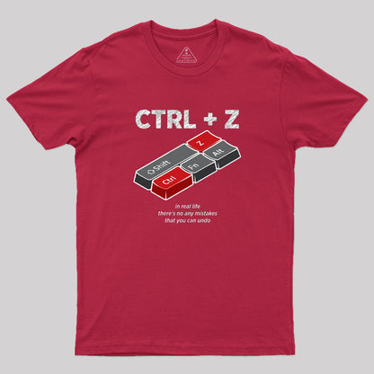 UNDO Control Z Computer Shortcuts Geek T-Shirt