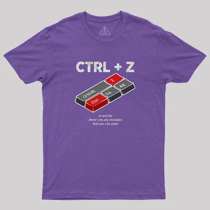 UNDO Control Z Computer Shortcuts Geek T-Shirt