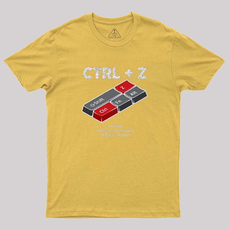 UNDO Control Z Computer Shortcuts Geek T-Shirt