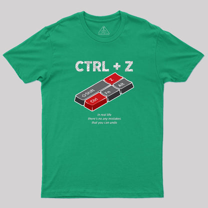 UNDO Control Z Computer Shortcuts Geek T-Shirt