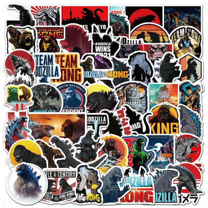 50 Doodles From The Movie Godzilla Vs. Kong Stickers Model 1-Ht197 King