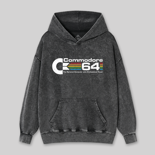 Commodore 64 Nerd Washed Hoodie