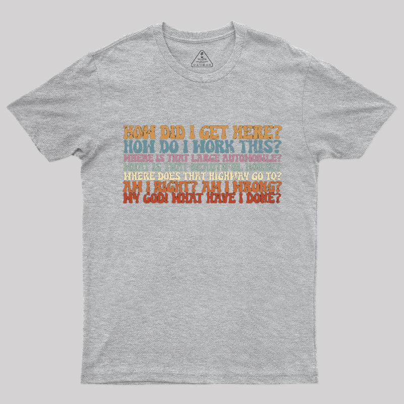 How Did I Get Here T-Shirt