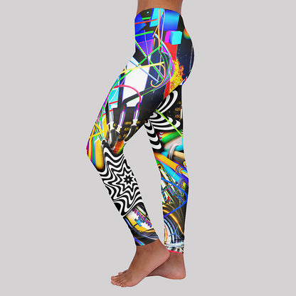 Colorful Circuit Wires Electronic Components Geek Leggings