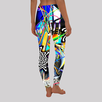 Colorful Circuit Wires Electronic Components Geek Leggings