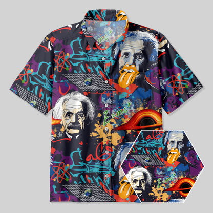 Science E=MC2 Black Hole Fantasy Button Up Pocket Shirt