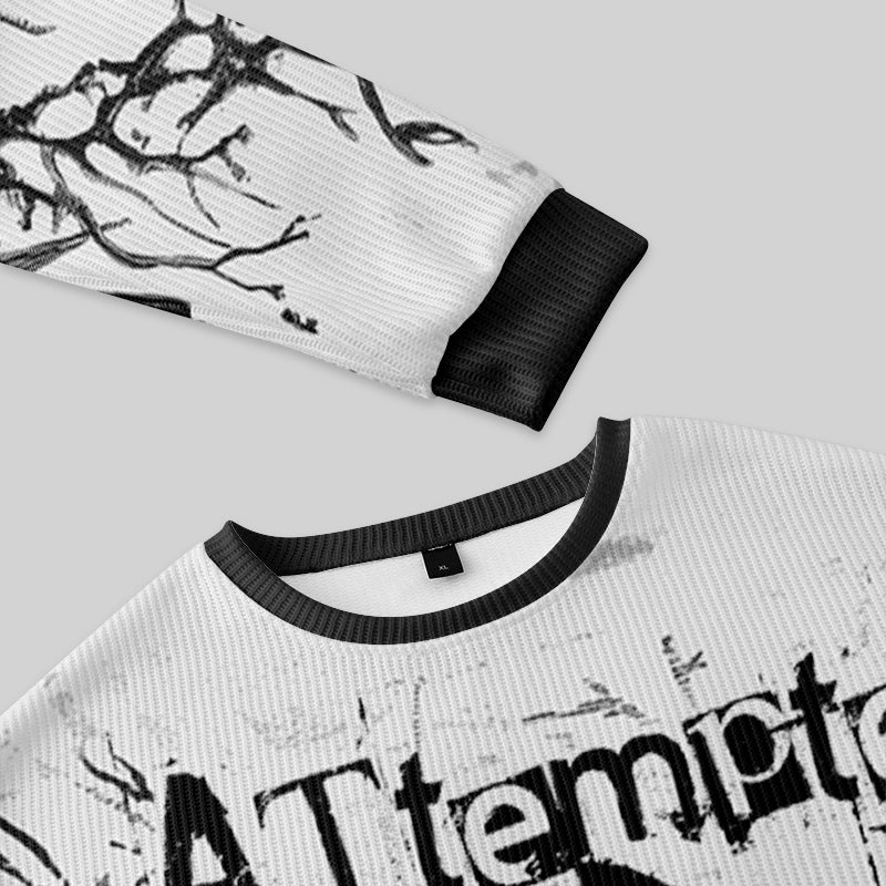 Attempted Murder White Knit Sweatshirt