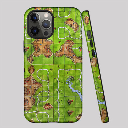 Towns Board Game Map Grass Green Geek Phone Case