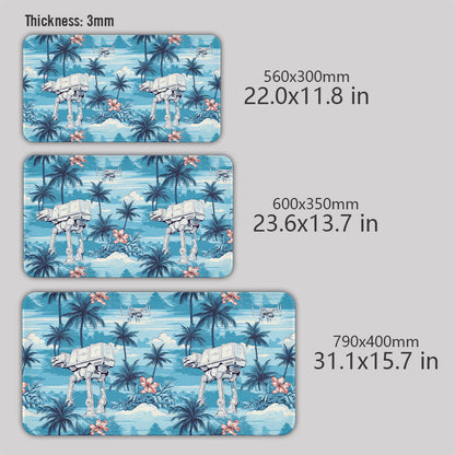 Imperial Walker Blue Hawaiian Beach Geek Mouse Pad