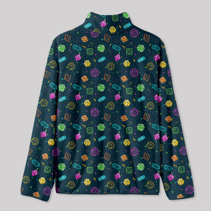 Colorful DND Dice RPG Fleece Jacket