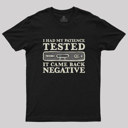 I Had My Patience Tested Geek T-Shirt