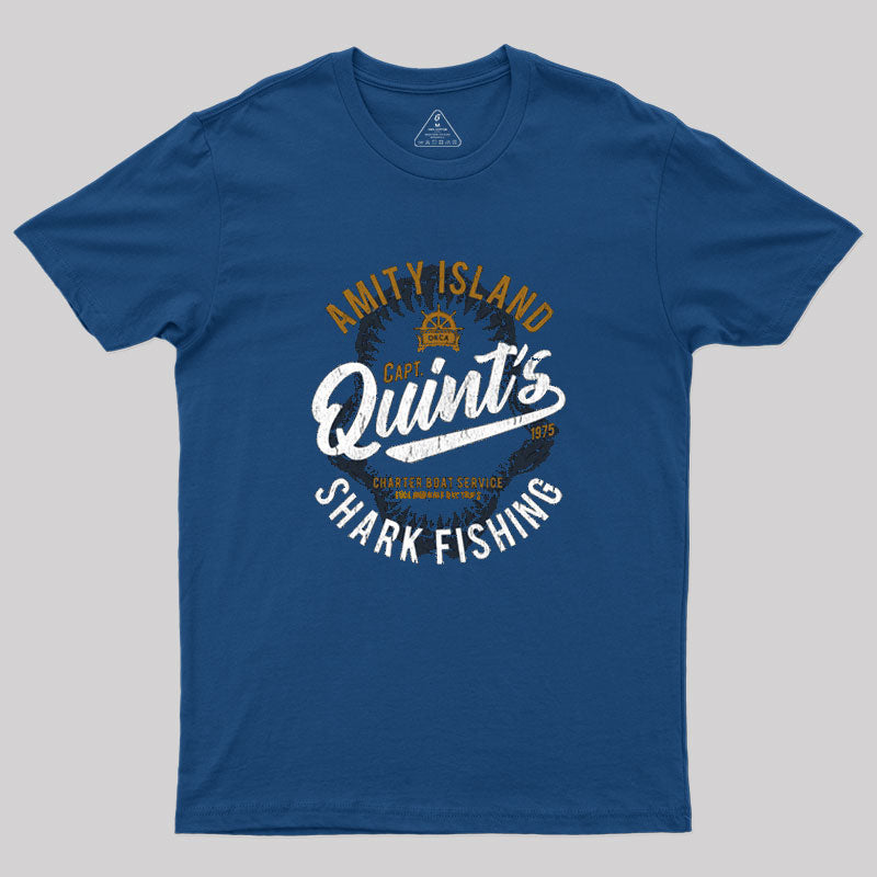 Quints Shark Fishing Geek T-Shirt