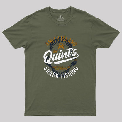 Quints Shark Fishing Geek T-Shirt