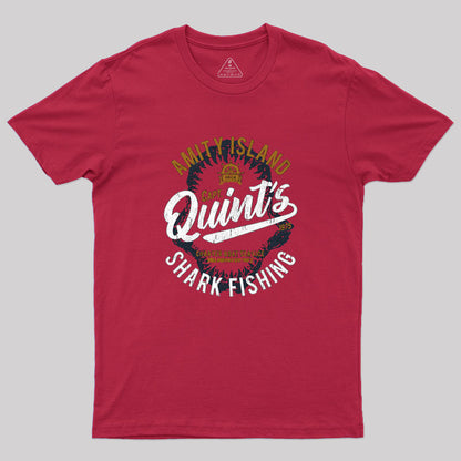 Quints Shark Fishing Geek T-Shirt