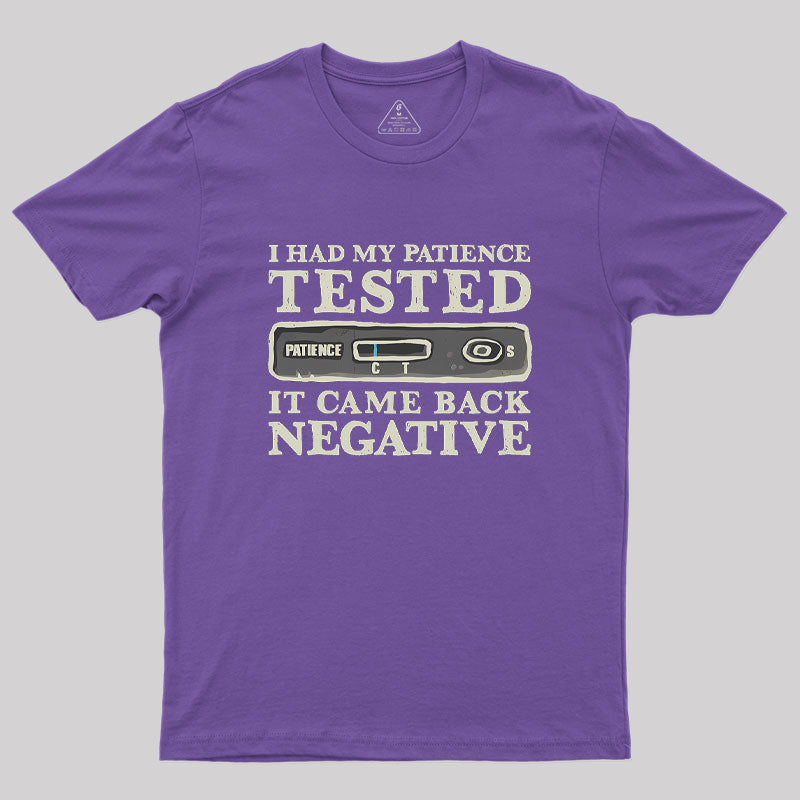 I Had My Patience Tested Geek T-Shirt