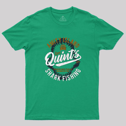 Quints Shark Fishing Geek T-Shirt