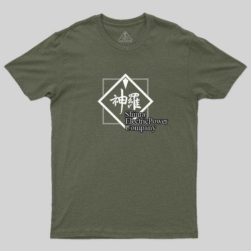 Shinra Electric Power Company B&W Logo T-Shirt