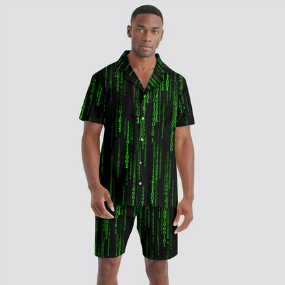 The Matrix Black Green Design Art Shirt & Short Set