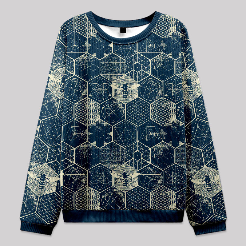 The Beauty of Mathematics Geometric Figures Knit Sweatshirt