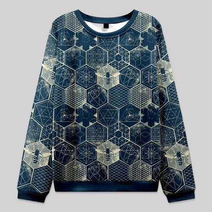 The Beauty of Mathematics Geometric Figures Knit Sweatshirt