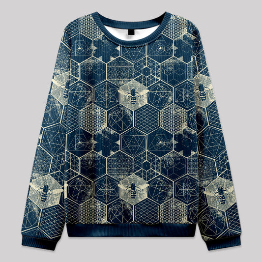 The Beauty of Mathematics Geometric Figures Knit Sweatshirt