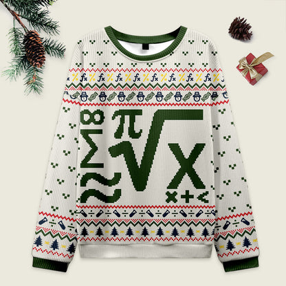 Beauty of Mathematics White Ugly Christmas Sweater