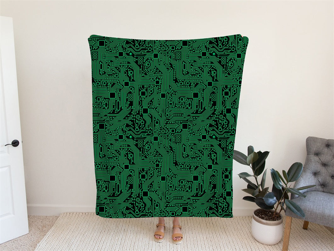 Green discount flannel blanket