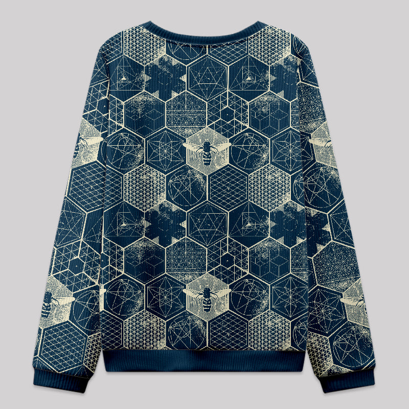 The Beauty of Mathematics Geometric Figures Knit Sweatshirt