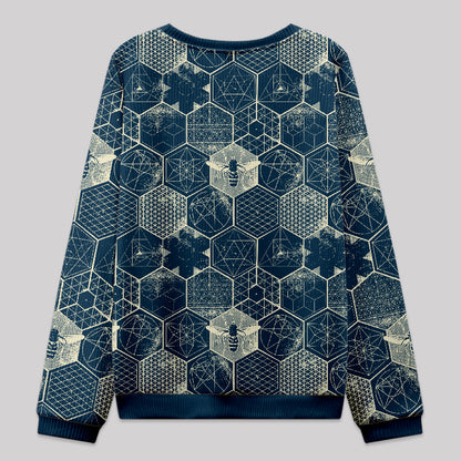 The Beauty of Mathematics Geometric Figures Knit Sweatshirt