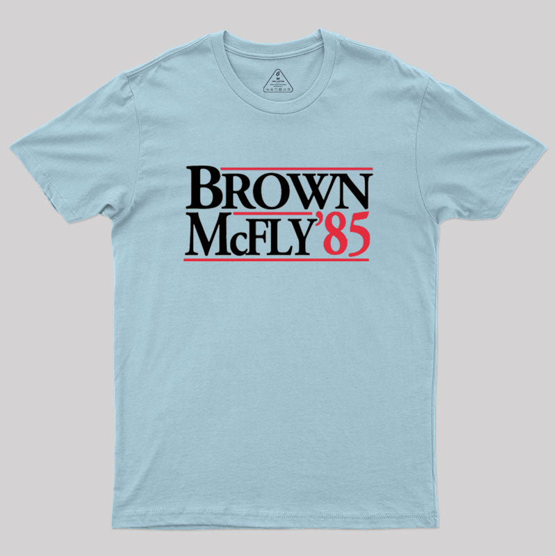 BROWN & McFLY in '85 Geek T-Shirt