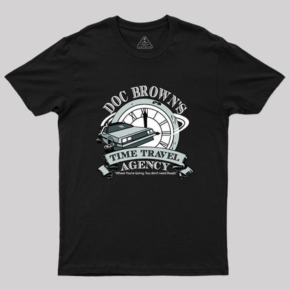 Doc Brown's Time Travel Agency Geek T-Shirt