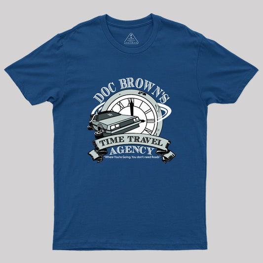 Doc Brown's Time Travel Agency Geek T-Shirt