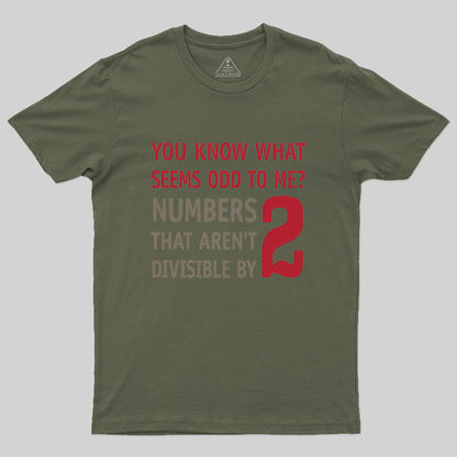 Odd Even Numbers Geek T-Shirt