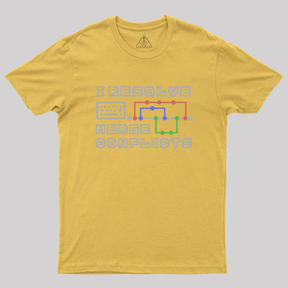 I Resolve Merge Conflicts Geek T-Shirt