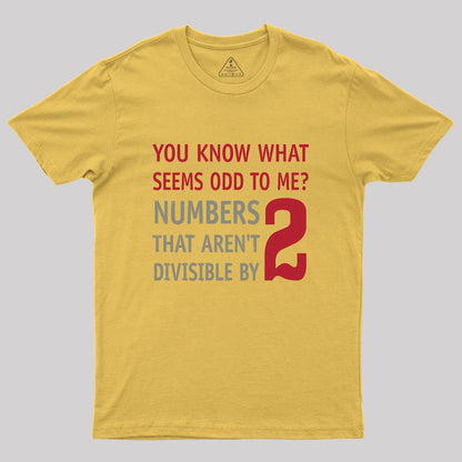 Odd Even Numbers Geek T-Shirt