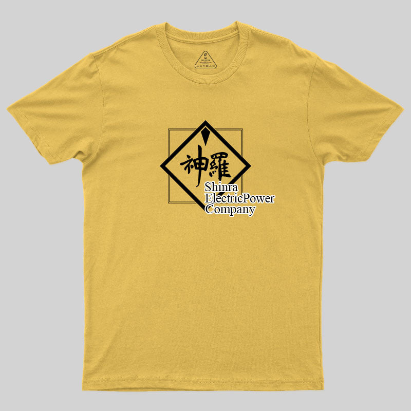 Shinra Electric Power Company B&W Logo T-Shirt