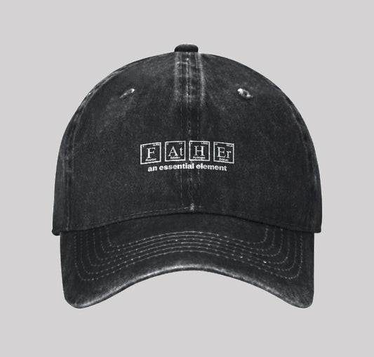 Father an Essential Element Washed Vintage Baseball Cap
