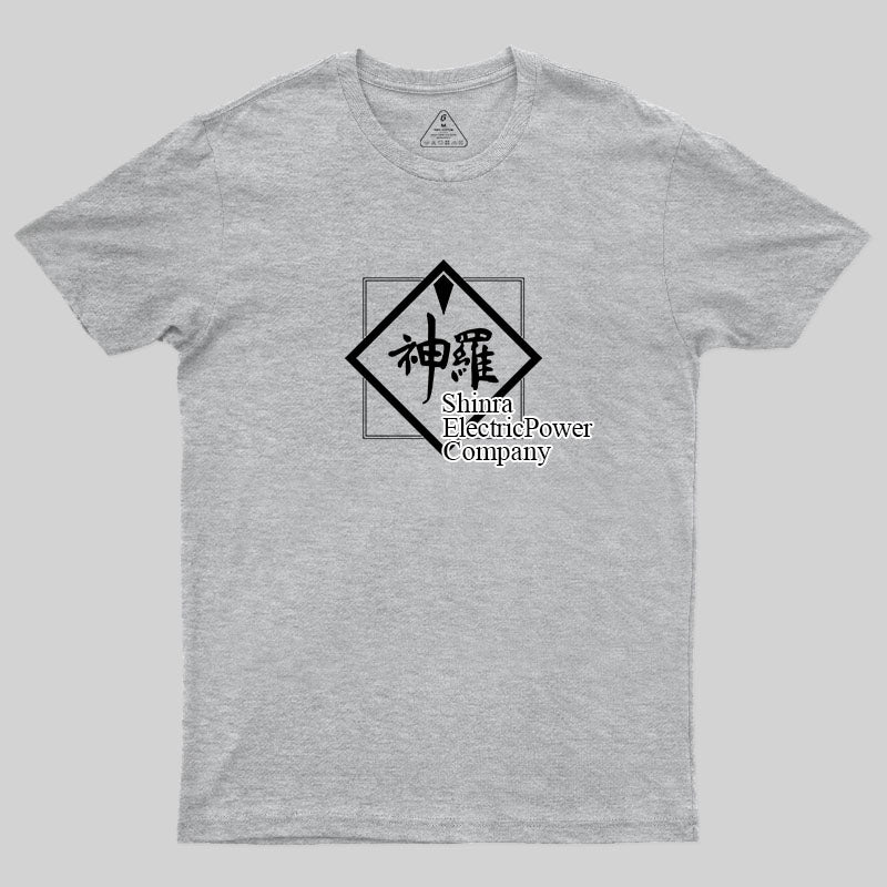 Shinra Electric Power Company B&W Logo T-Shirt