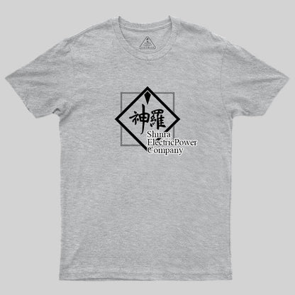 Shinra Electric Power Company B&W Logo T-Shirt