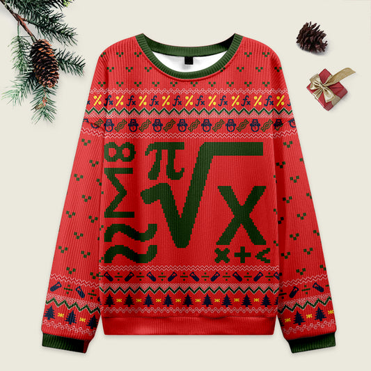 Beauty of Mathematics Red Ugly Christmas Sweater