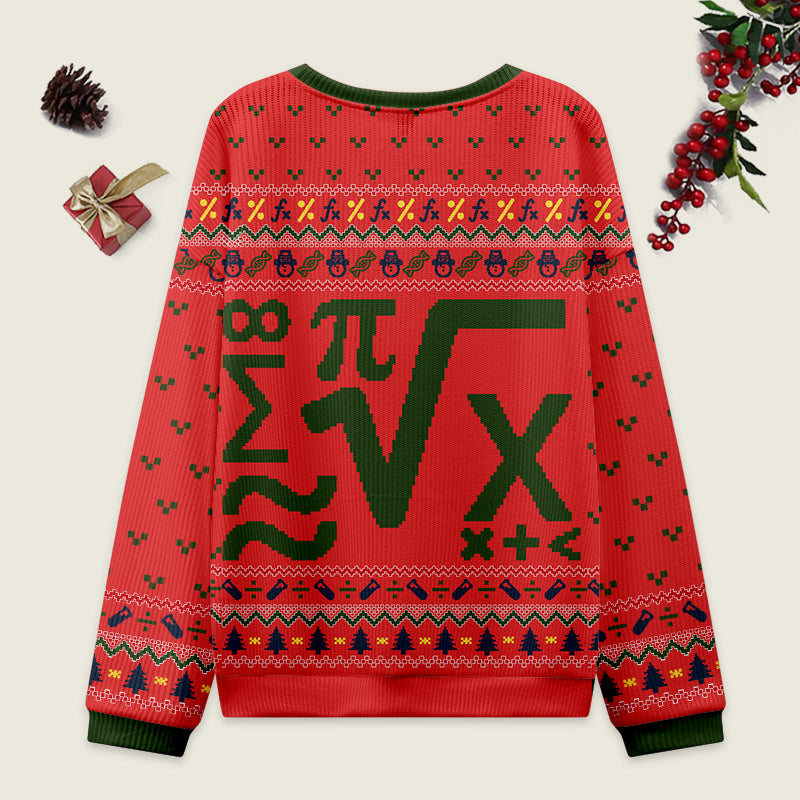 Beauty of Mathematics Red Ugly Christmas Sweater