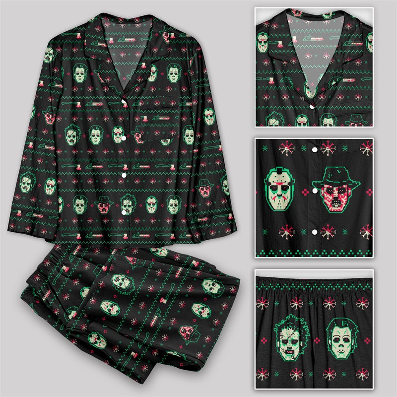 Christmas Hockey Mask Pajamas Set